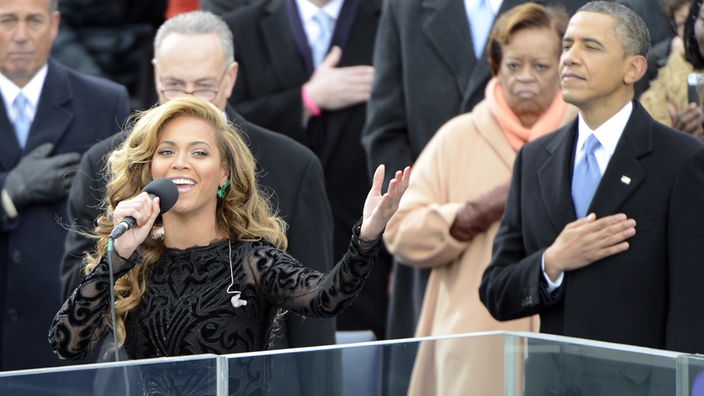 Beyonce singt die Nationalhymne bei Obamas 2. Amtseinführung