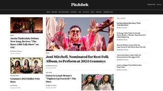 Pitchfork, Screenshot der Website vom 29.01.2024, 