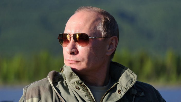 Wladimir Putin beim Angeln in Tuwa