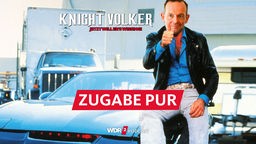 Satirische Foto-Montage: Volker Wissing sitzt als Knight Rider mit Lederjacke auf dem sprechenden Filmauto K.I.T.T. und hebt den Daumen