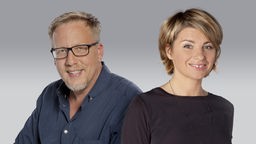 Die WDR 2 Moderatoren Jan Malte Andresen und Sabine Heinrich
