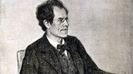 Zeichnung von Fritz Eberl: Gustav Mahler, Porträt