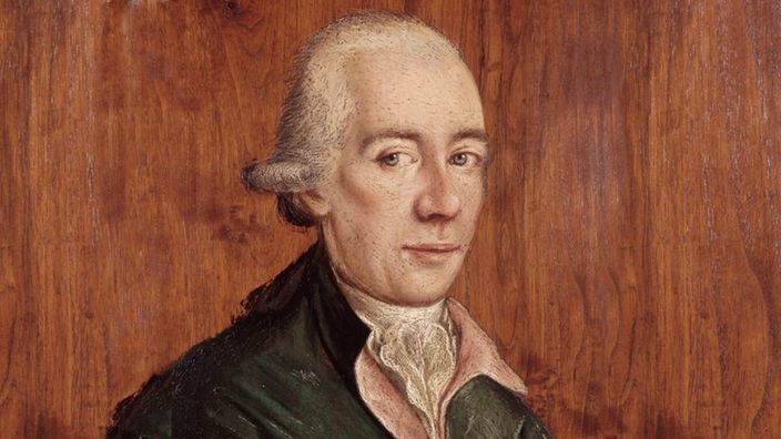 Leopold Mozart, Porträt, Öl auf Holz