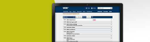 Programmplan WDR 3 - Screenshot