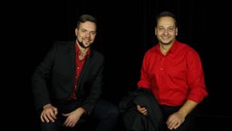 Das Musik-Duo "Gegenwind", Yuriy Broshel und Denis Ivanov.