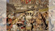 Weihnachtskrippe von Josef Thaddäus Stammel (1695-1765) mit Anbetung der Hirten und der Könige im Seitenaltar der Kirche zum Heiligen Blasius der Benediktinerabtei Admont in der Steiermark