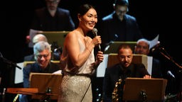 Die südkoreanische Jazzmusikerin Jihye Lee bei einem Auftritt in São Paulo im Mai 2024.
