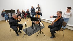 Das Arditti Quartett spielt in Christian Mason Performance "Invisible Strings" im Märkischen Museum in Witten