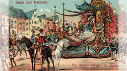Historische Postkarte vom Kölner Karneval