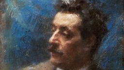 Portrait von Giacomo Puccini, gemalt 