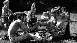 Hippies in San Francisco in den 60er Jahren im Golden State Park