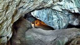 Im großen Gewölbe der Kakushöhle bei Mechernich-Dreimühlen in der Nordeifel