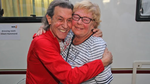 Albert Hammond mit Fan Margit Rublack