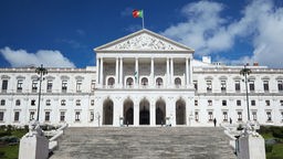 Blick auf das Parlamentsgebäude "Palácio de São Bento", Lissabon, Potugal, 18.03.2023. 