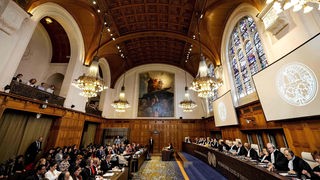 Anhörung vor dem Internationalen Gerichtshof in Den Haag. 