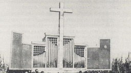 Die 1945 der Öffentlichkeit präsentierte Orgel in Rimini. 