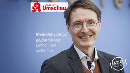 Karl Lauterbach auf dem Cover der fiktiven Satire Umschau