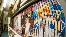 Manga-Comics sind an der Goethe-Universität in Frankfurt am Main im Comic-Archiv des Instituts für Jugendbuchforschung zu sehen.