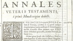 Titelseite von James Usshers "Annales veteris Testamenti"