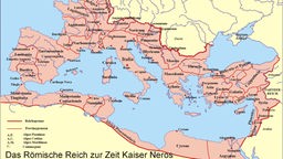 Römisches Reich, größte Ausdehnung (im Jahr 116) - WDR ZeitZeichen