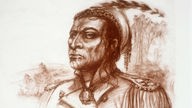 Tecumseh nach einer Zeichnung von Peter Lloyd