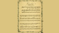 Eigenhändige Notenhandschrift, Wiegenlied, op. 49 Nr. 4, mit Widmung