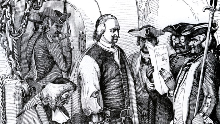 Johann Friedrich Struensee vor seiner Hinrichtung am 28. April 1772