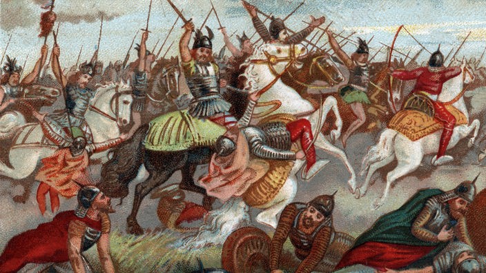 Eine weitere Darstellung der Schlacht aus dem Jahr 19. Jahrhundert)