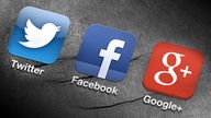 Soziale Netzwerke twitter, facebook und google+