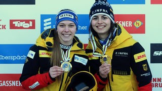 Die Rolderinnen Cheyenne Rosenthal (l.) und Jessica Degenhardt holten in Innsbruch EM-Gold im Zweier.