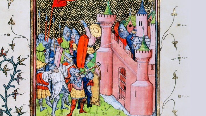 Belagerung von Akkon während des sechsten Kreuzzugs, unternommen von König Ludwig IX.