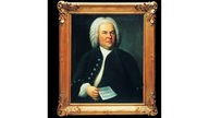 Gemälde zeigt Johann Sebastian Bach mit Notenblatt