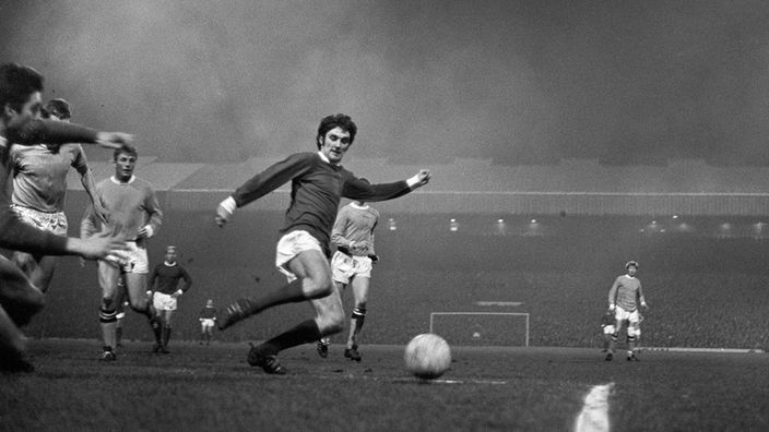 George Best für Manchester United in Spielaktion (1968)