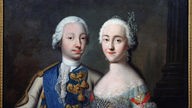 Portrait: Zar Peter III. und die junge Katharina
