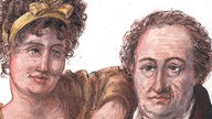 Gemäde: Johannes Wolfgang von Goethe und  Christiane Vulpius