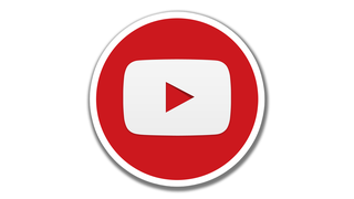 Das YouTube Symbol in einem roten Keis