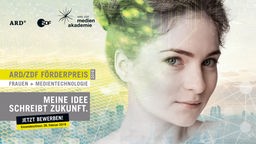 Plakat des ARD/ZDF Förderpreises "Frauen + Medientechnologie" 