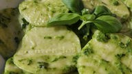 Das Bild zeigt das Pesto Genovese mit Corzetti.