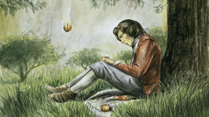 "Isaac Newton unterm Apfelbaum"