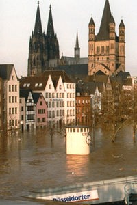 Jahrhunderthochwasser in Köln; Rechte: dpa