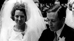 Prinzessin Beatrix und Prinz Claus bei ihrer Hochzeit
