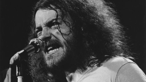British musician Joe Cocker performs at the Fillmore East in New York in 1969.