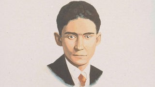 Zeichnung zeigt Franz Kafka.