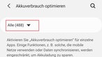 Akkuoptimierungen Samsung Galaxy S10+
