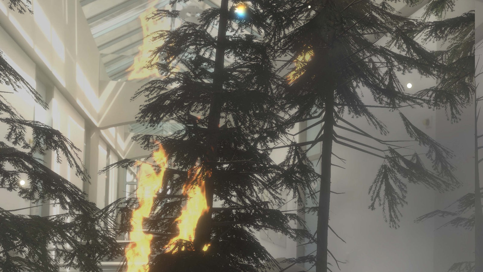 screenshot: Brennende Bäume