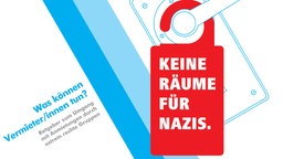 Titelblatt der Broschüre "Keine Räume für Nazis"