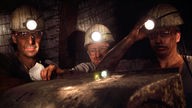 Bergleute arbeiten im Bergwerk Saar der Deutschen Steinkohle AG (DSK) in Ensdorf unter Tage