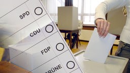 Wahlzettel zur Landtagswahl