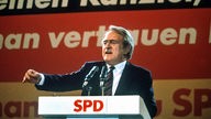 Johannes Rau als Kanzlerkandidat der SPD im Bundestagswahlkampf
