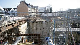 U-Bahn-Baugrube am Kölner Waidmarkt